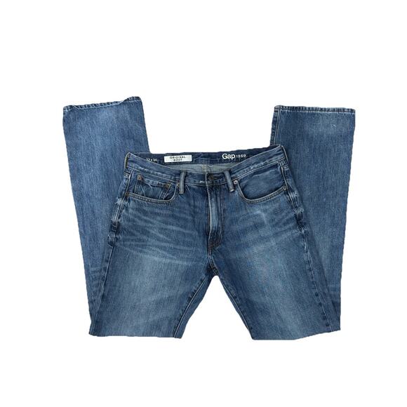 Gap 1969 Original Bootcut 32 x 34 90s Grunge y2k Distressed Denim Jeans - Picture 2 of 9